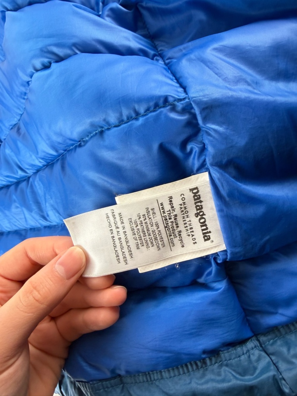 Patagonia Men's Down Sweater Hoody XXL - Blue - Picture 7 of 9